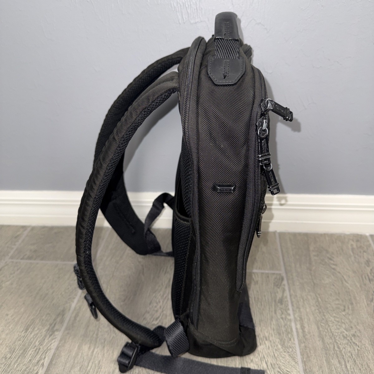 Tumi Alpha Bravo Davis Backpack Laptop Carry Bag Nylon Leather