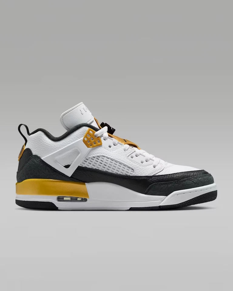 Jordan Spizike Low Shoes White Metallic Gold Black Men's | Size 7.5 - 14 - Image 3 of 4