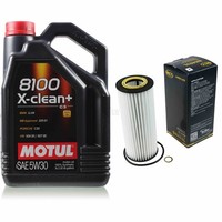 Inspektionspaket 5L Motul 8100 X-Clean+ 5W-30 FüR BMW E91 320D 318D E46 E83 2.0D