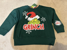 NEW, DR SEUSS THE GRINCH TODDLER SWEATSHIRT, GREEN, SIZE 4T