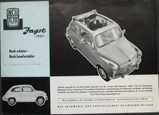 Heft / Broschüre NSU Cabrio-Limousine JAGST 1957