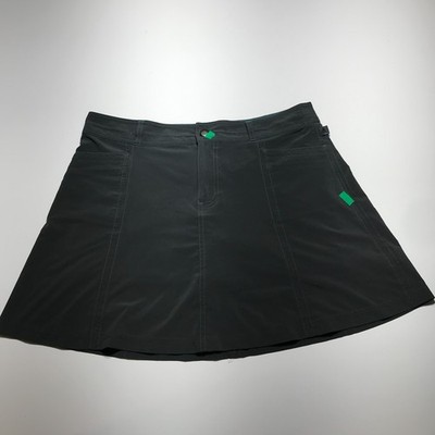 L.L. Bean Womens 12 Active Runabout Skort Allrounder Tennis Hiking Skirt Black