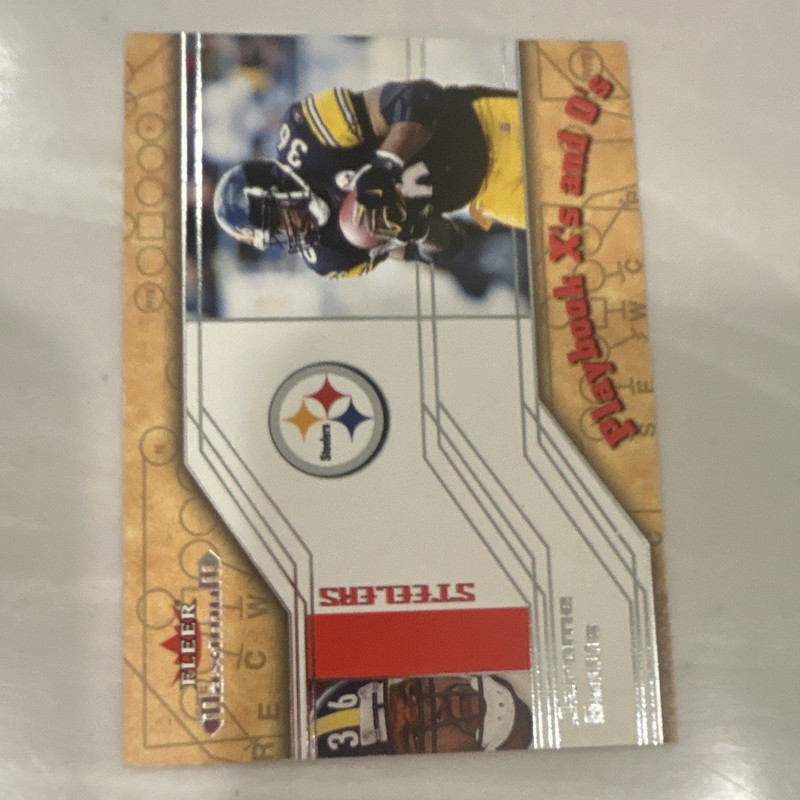 Fleer 2002 Fleer Maximum Playbook X's and O's Jerome Bettis Steelers #19-20