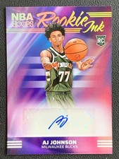 Aj Johnson 2024-25 Panini Hoops Rookie Ink Auto RC #RI-AJJ