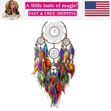 Large Dream Catchers, Handmade Woven Colorful Dream Catcher Wall Hanging, wit...
