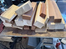 Hardwood Offcuts Mixed Lot Wood Craft Woodworking Bundle (4)