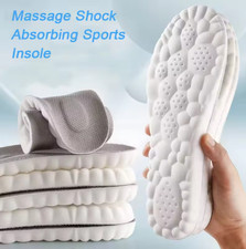 4D Insoles Orthopedic Supersoft For Sports Shoes Inserts Shock Absorption