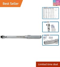 CDI 3/8 Inch Drive Adjustable Click Torque Wrench, Range 10-100 Ft Lbs / 16.9...