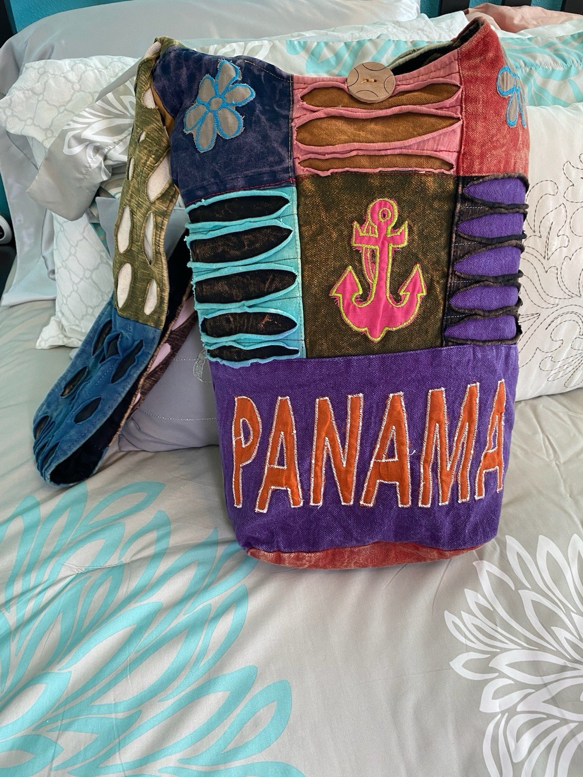 Romance Panama Patchwork BOHO Crossbody Shoulder … - image 9