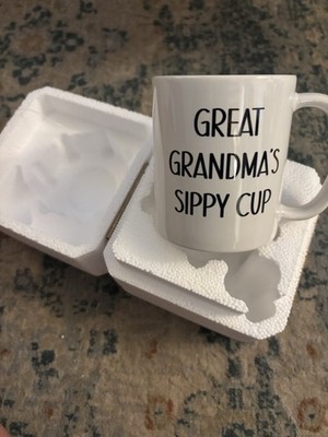 Great Grandma's Sippy Cup Coffee Mug Pregnancy Announcement Gift for New Grandma