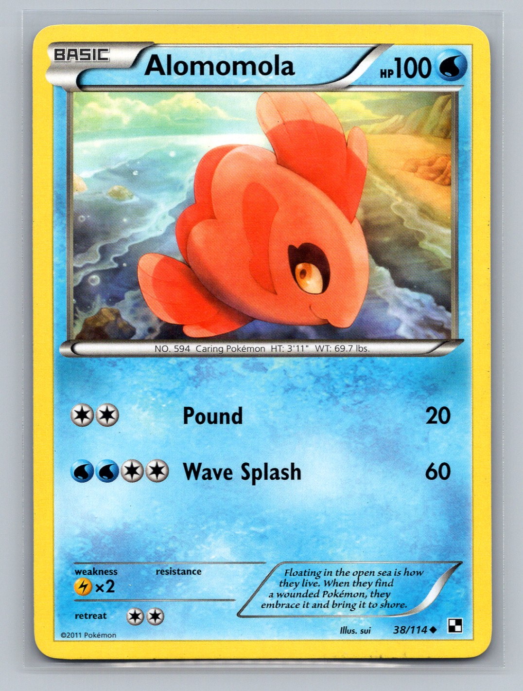 Pokémon TCG Alomomola (38) 38/114 Black and White Normal LP