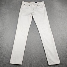 AG Adriano Goldschmied Jeans Womens 28 White The Stilt Cigarette Leg Made USA