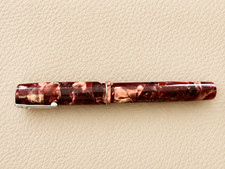 Vintage Waterman's 3V Claret Marble Fountain Pen 14ct Gold Flex Nib Canada 1930s