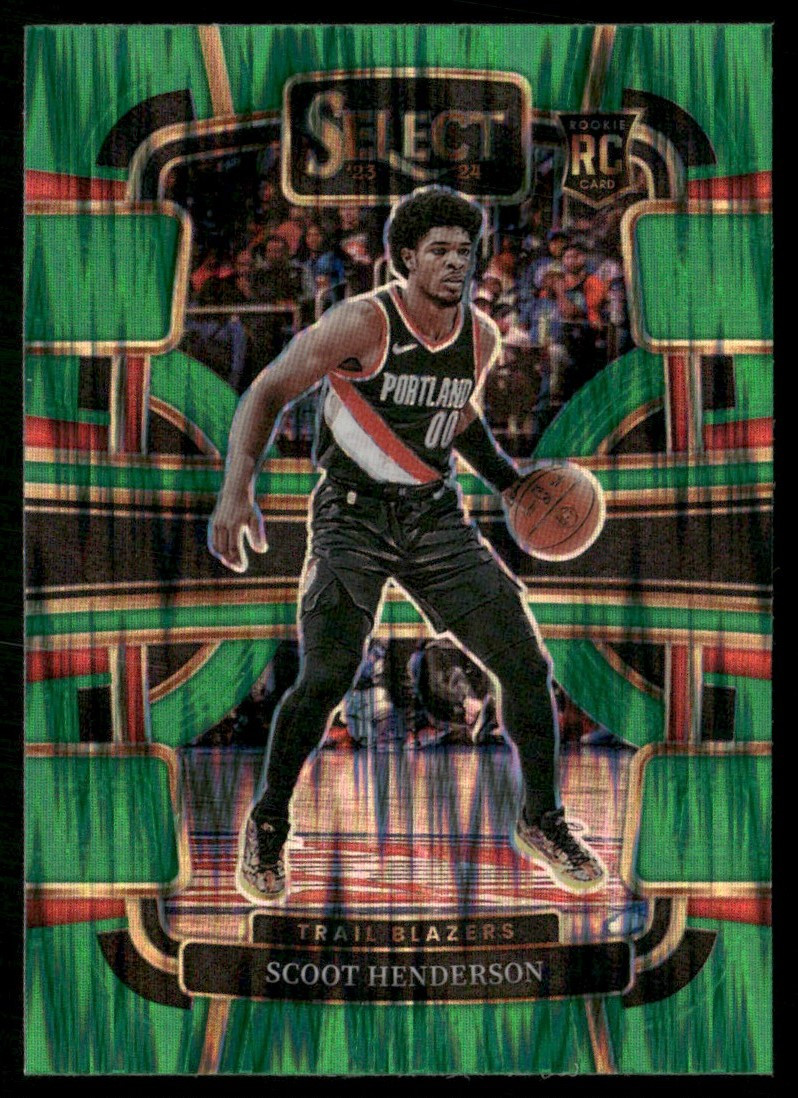 2023-24 Panini Select Green Shock Rookie Scoot Henderson #77 GS1