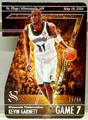 JERSEY NUMBER MATCH! 2024-25 Panini Silhouette Game 7 Kevin Garnett 21/99! MINN!