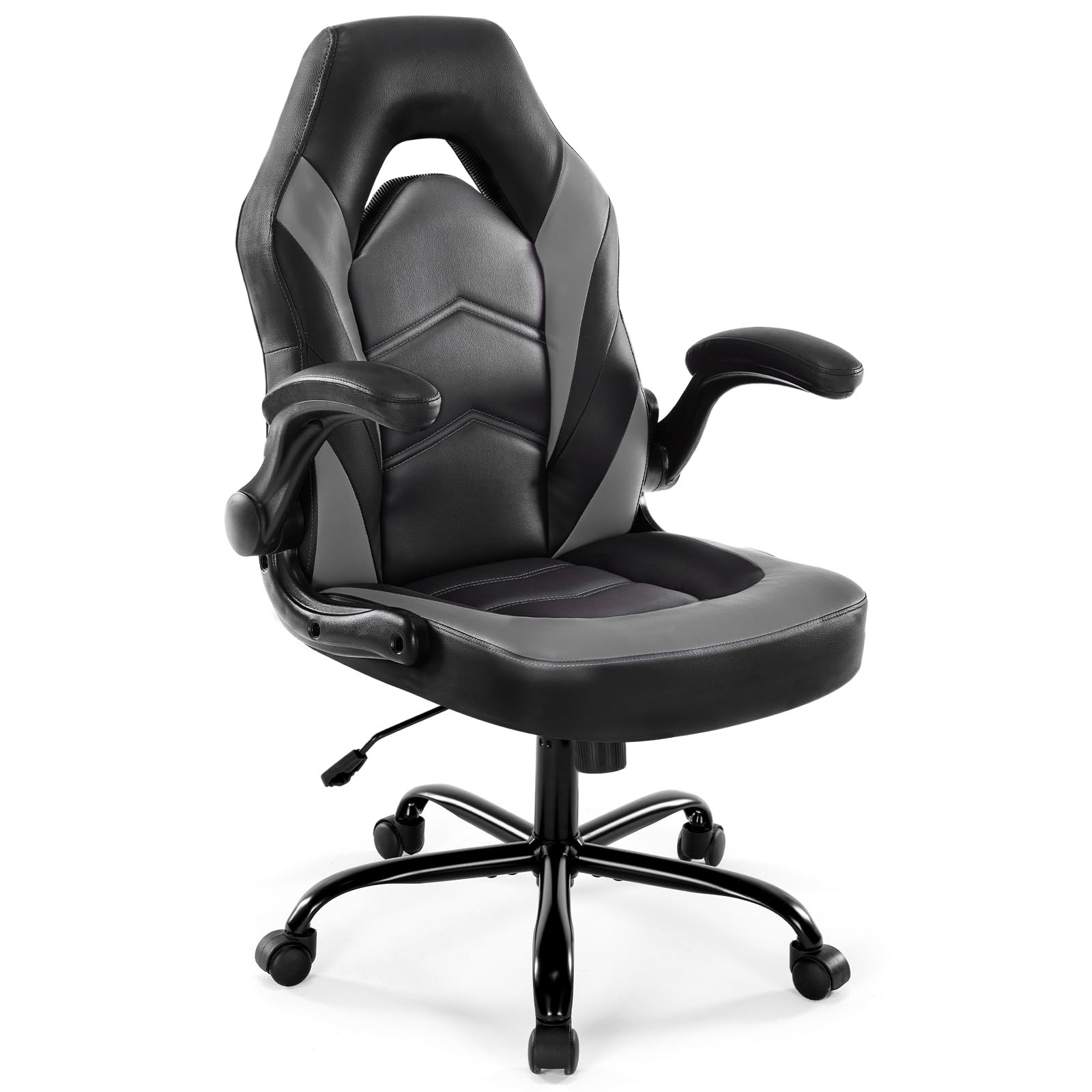 Ergonomic PU Leather Gaming Chair with Lumbar Support for Home & Office