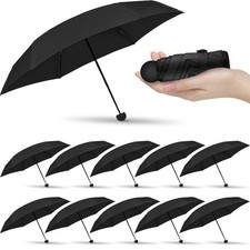 12 Pcs Travel Mini Umbrellas for Purse Bulk Folding Compact Lightweight Windp...