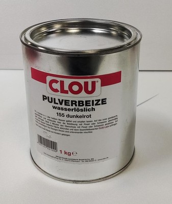 Clou Pulverbeize Nr. 155 dunkelrot 1 kg Beize Wasserbeize Holzbeize