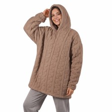 Kamel Poncho Jaquard Sherpa Braun