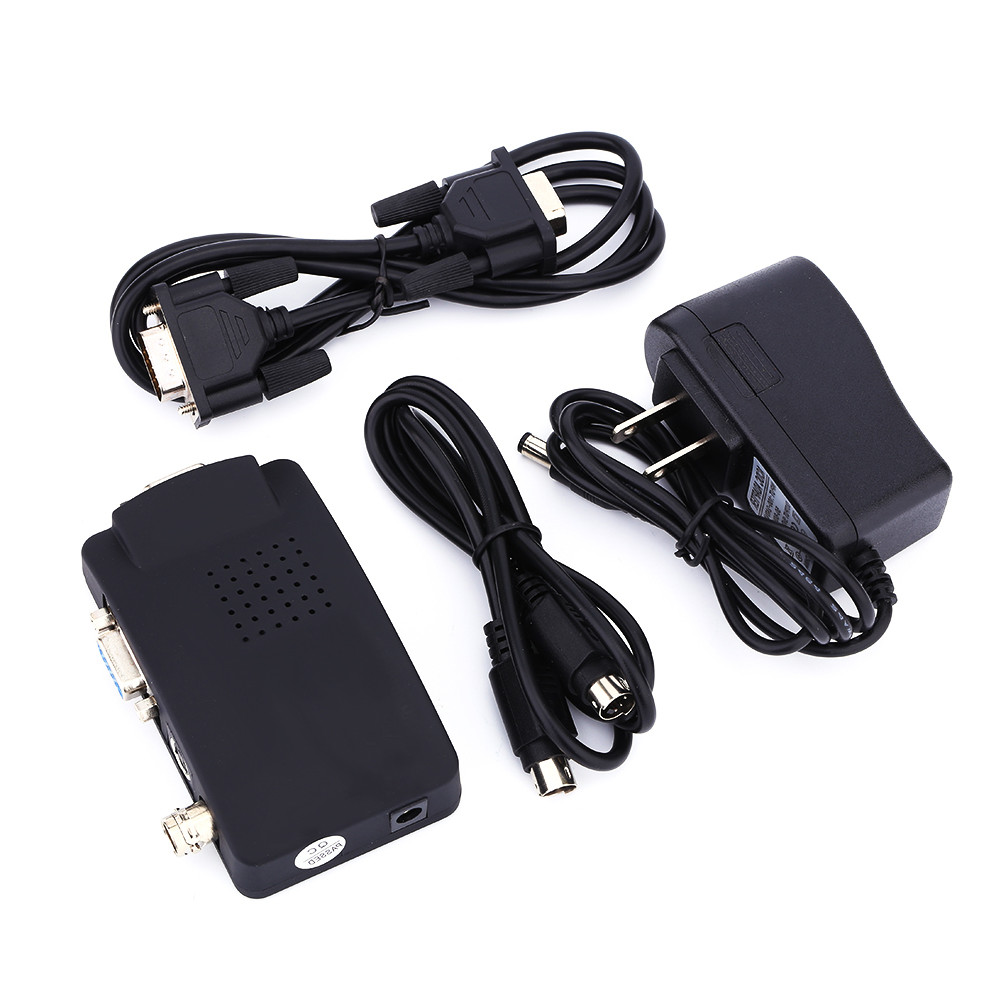 Composite BNC To VGA Video Converter Adapter For TV Monitor