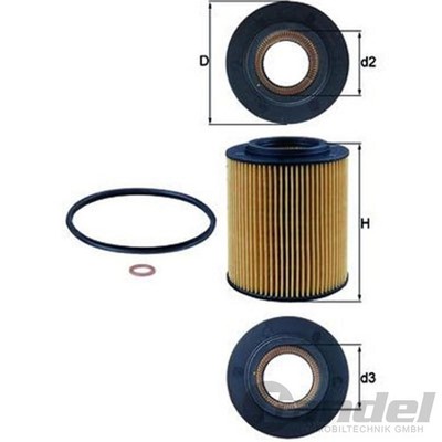 MAHLE / KNECHT Ölfilter passend für BMW 3 (E36+E46) 5 (E39+E60) 7 (E38) Z3 (E36)