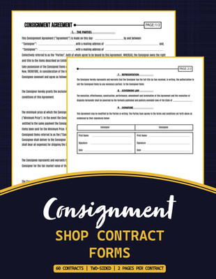 Consignment Shop Contract Forms: 60+ Legally Binding Agreements for Resellers & 
