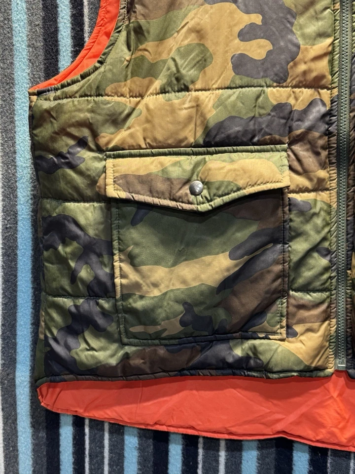 Vintage Winchester Men's Camo/Blaze Orange Reversible Hunting Vest Size Xl - Image 3 of 4
