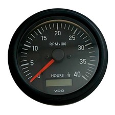 Vdo Cockpit International Gen Ii 4000 Rpm Tachometer With Hourmeter 3-38 In. Vdo Cockpit International Gen Ii 4000 Rpm Tachometer With Hourmeter 3-38 In.