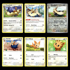 6x Stoutland Herdier Lillipup Lot 105 Sun Moon Pokemon Cards Collection Set 