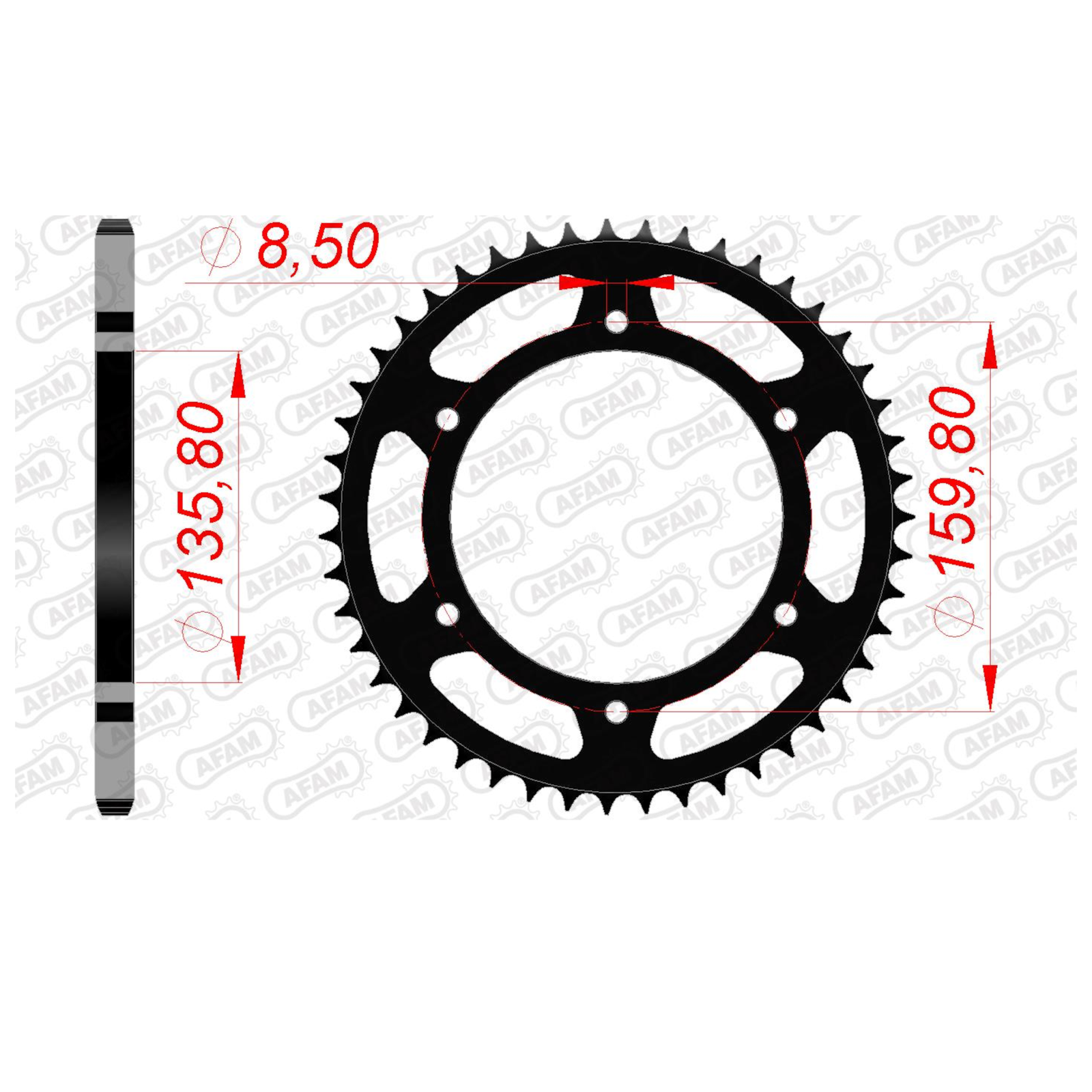 Sprocket for APRILIA ETX 350 Tuareg Wind 1988-1989 47T Rear AFAM
