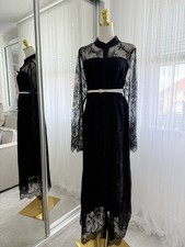 Shein Plus Size Curve Black Lace Maxi Dress Size 3XL