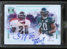 2025 Impeccable Brian Dawkins Canvas Creations Silver Auto #/49 Easgles HOF