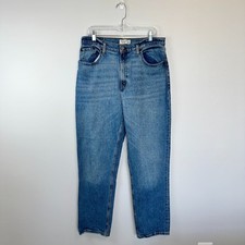 Abercrombie Fitch The 90's Straight Ultra High Rise Jeans Size 32/14 Blue