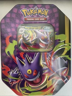 Pokemon Mega Evolution Mega Moonlit Tin Box GENGAR.  SHIPPING 