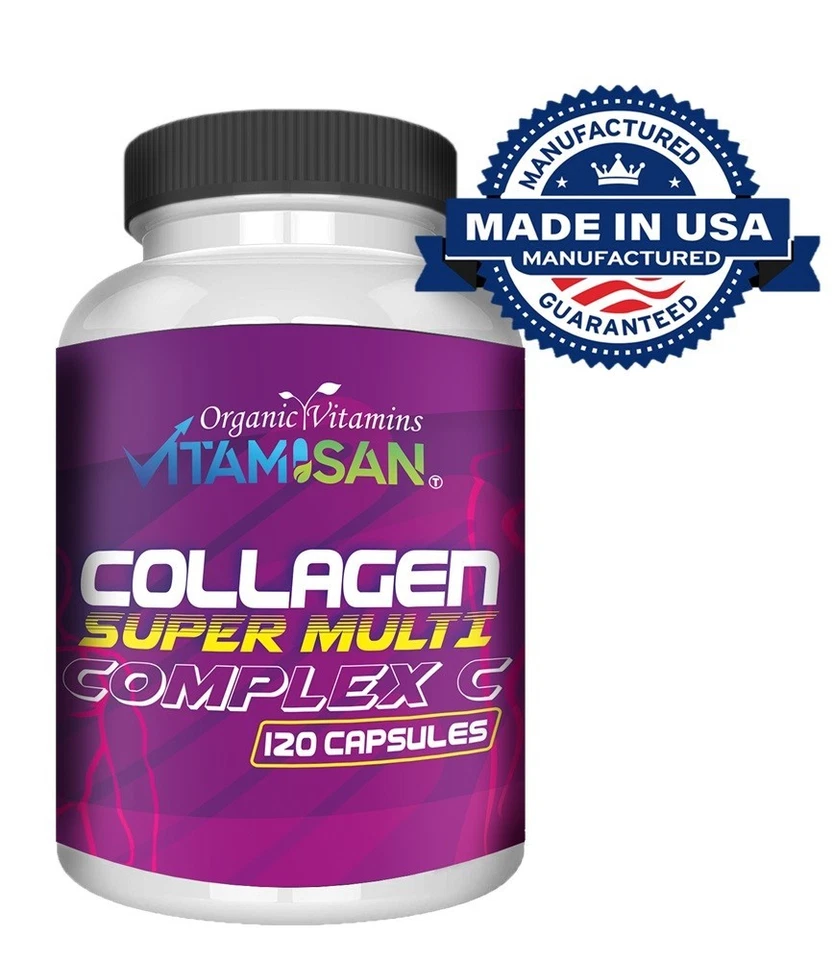 (Pack de 2) Péptidos de Colágeno Hidrolizados Tipos I, II, III, V, X 1500mg 240ct Piel Foto 3 de 4