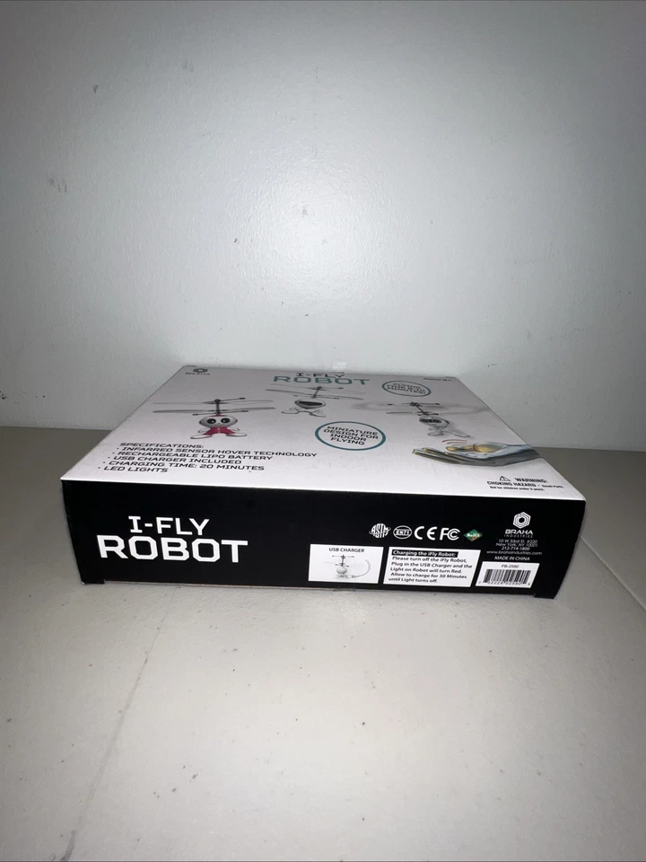 Braha i-Fly Helicopter Robot Infrared Sensor Hover Technology White/Blue New - Image 4 of 4