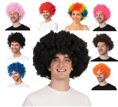 AFRO PERÜCKE DISCO KOSTÜM ACCESSOIRE 70er 80er Jahre Outfit lockiges Haar