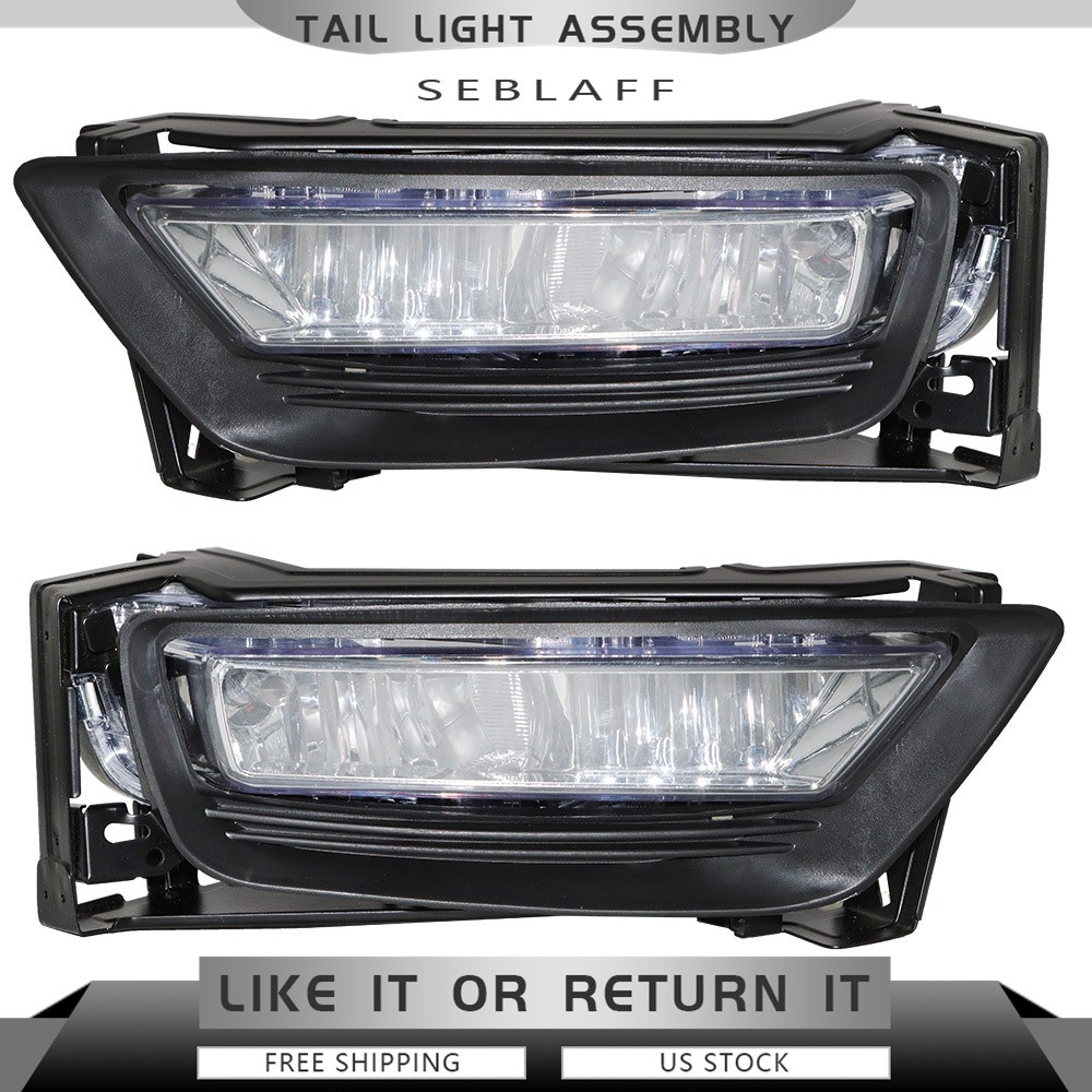 Front Left+Right Fog Lights+Switch Kits For Honda Accord Sedan 4Dr 2013-2015
