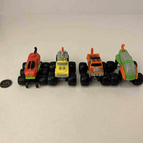 Vintage Mattel Hotwheels Attack Monster Truck Lot Of 4 - 1993 - Pre-Owned
