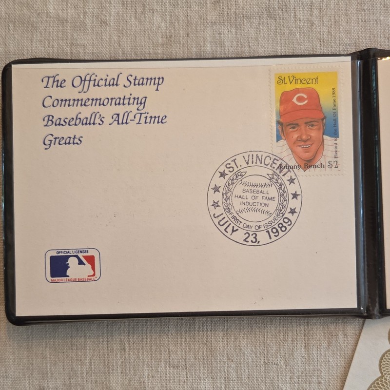 St. Vincent Baseball $2 Gold First Day Cover 1989 First Day of Issue w/ COA