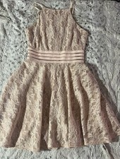 City Studio Blush Pink and Silver Lace Mini Dress Juniors Sz 3 Winter Ball Prom
