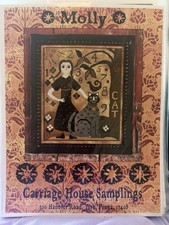 Carriage House Samplings Molly Primitive Cat Sampler Pattern NOS