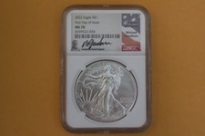 2022 SILVER AMERICAN EAGLE $1 NGC MS70 MIKE GAUDIOSO FDI