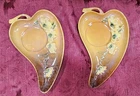 Pair of Roseville Brown Pottery Wincraft 1948 Mid Century Modern Tray # 230-7