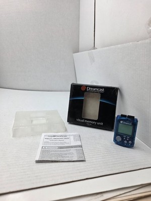 Sega Dreamcast Clear Blue VMU OEM Visual Memory Unit TESTED WORKS PERFECT #i6