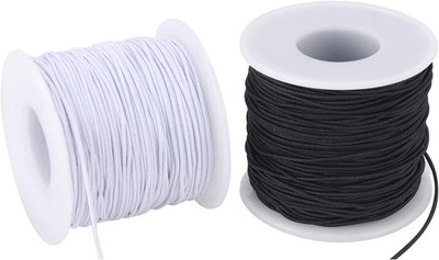 Stretchy String for Bracelets, 2 Rolls  (1.0mm) 330 Feet Sturdy Elastic String C