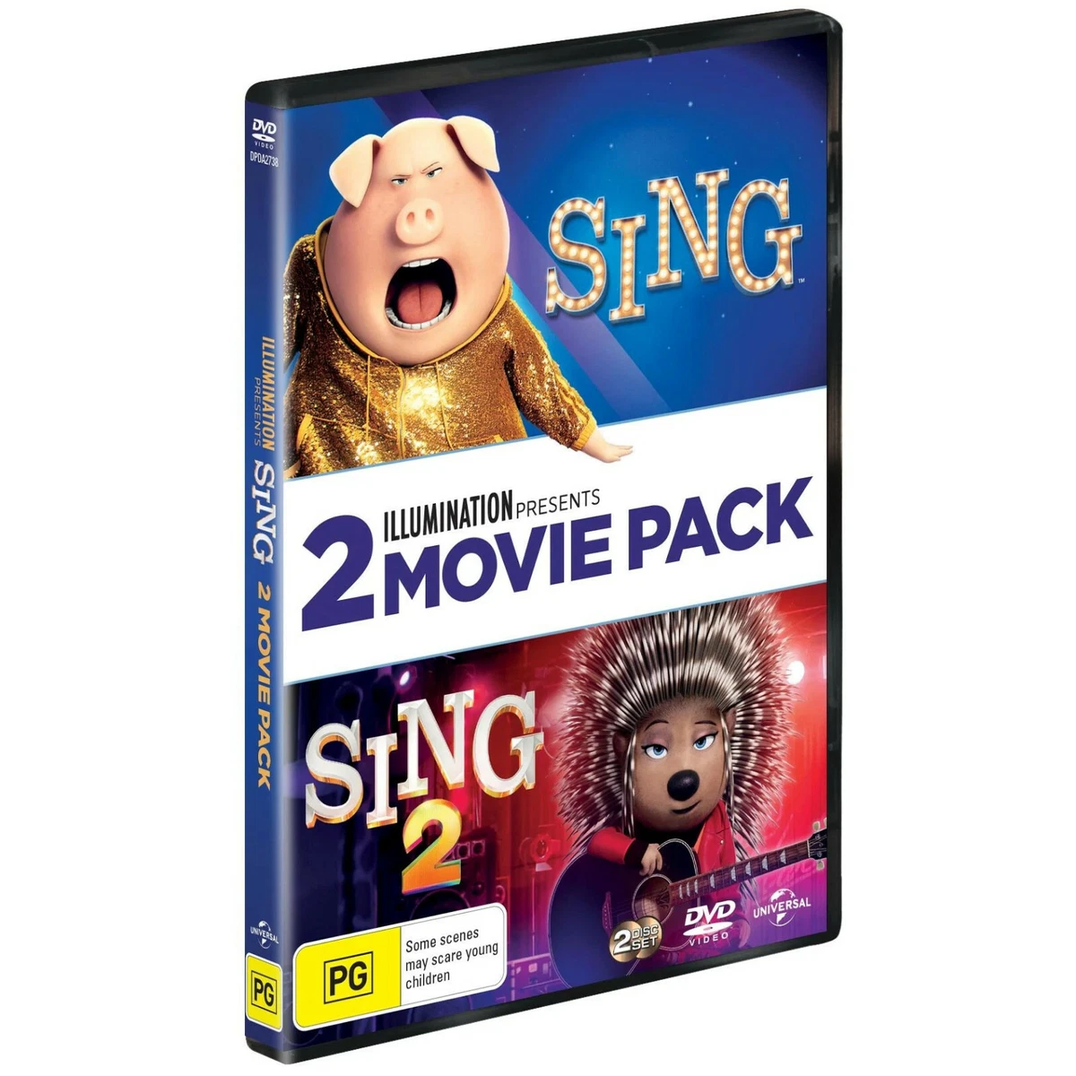 BRAND NEW Sing 2 Movie Pack (DVD, 2021) R4 Animated 1+2 Illumination