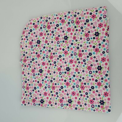 Gerber Pink Blue Flower Green Cotton Flannel Receiving Swaddle Baby Girl  Blanket
