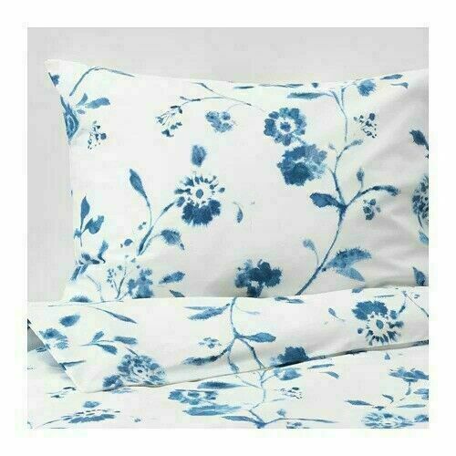 Bedding Linen Duvet Cover Sets Blue White Ikea Ringkrage Queen