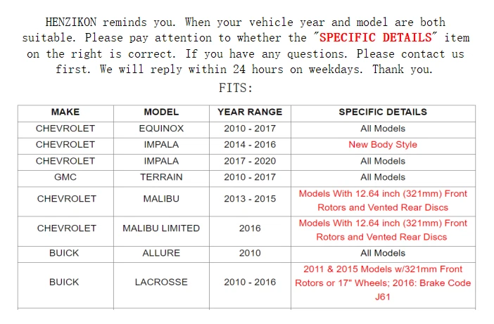 Rotores de disco delantero + Pastilla de freno para BUICK ALLURE 2.4L 3.0L 3.6L,SAAB 9-5 2.0L 2.8L Foto 2 de 3